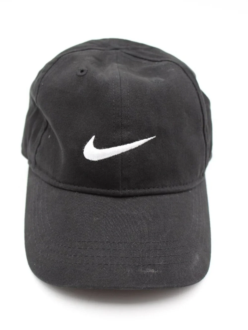 Nike Club Cap Kids Youth Swoosh Adjustable Hat Black White Size 4-7 Strapback